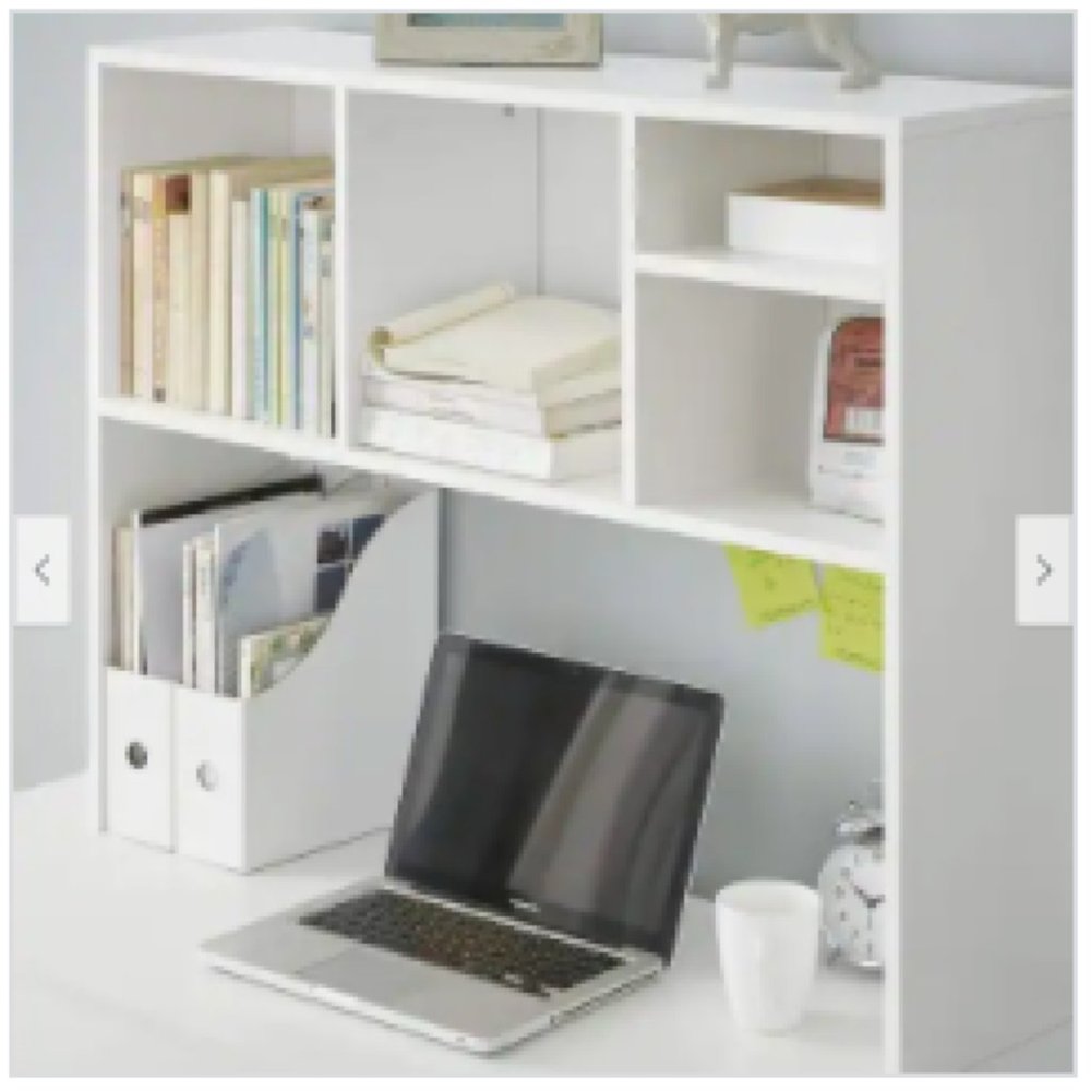 NEW Desk Book Shelf Cube White Wood